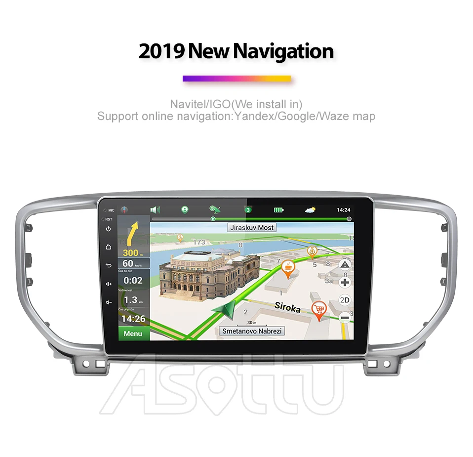 Автомобильный dvd-плеер Asottu DSP android 9,0 PX30 для KIA sportage KX5 gps навигация 1 din стерео головное устройство автомобиля стерео