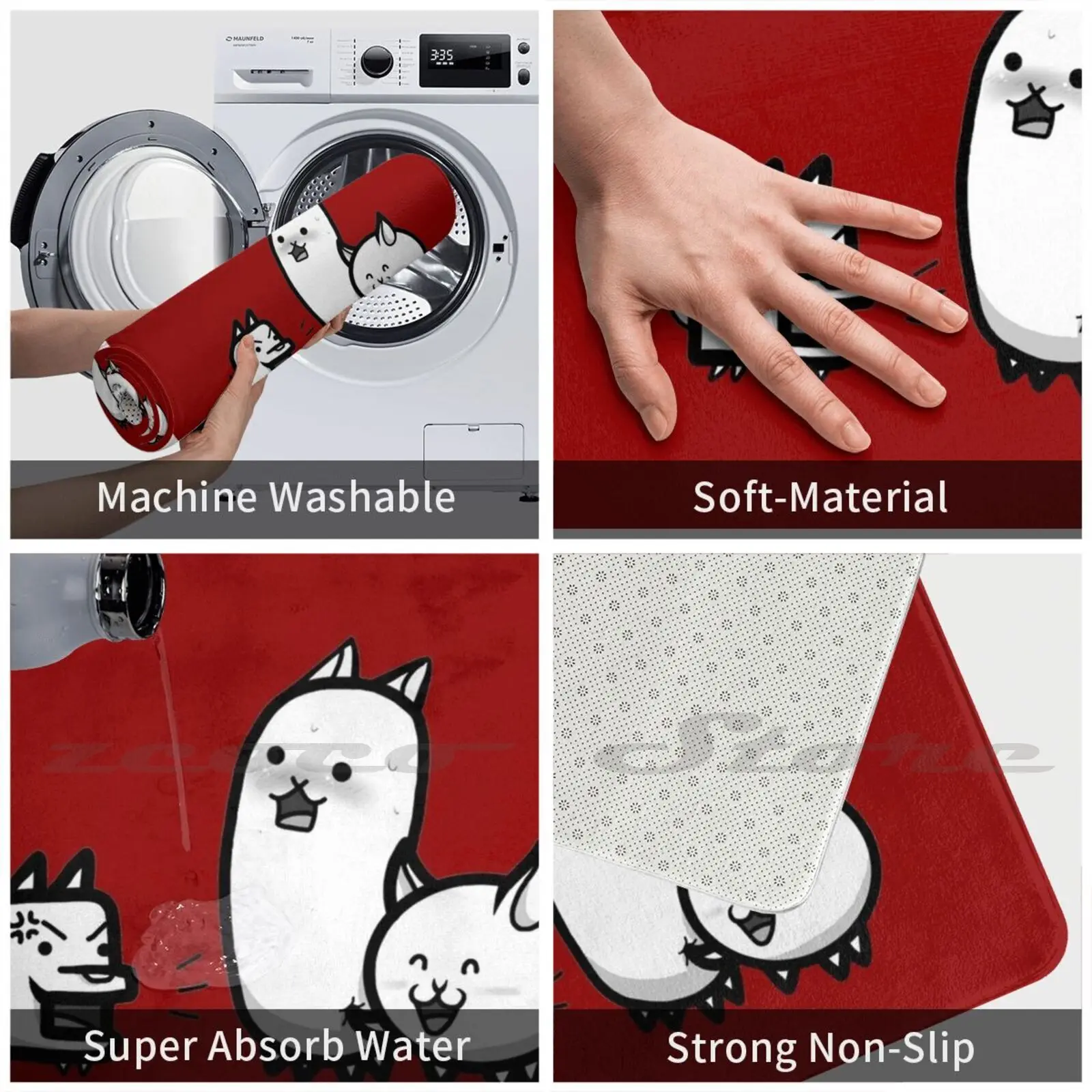 Боевой коврик для кошек Противоскользящий с поглощением мягкой воды ковер