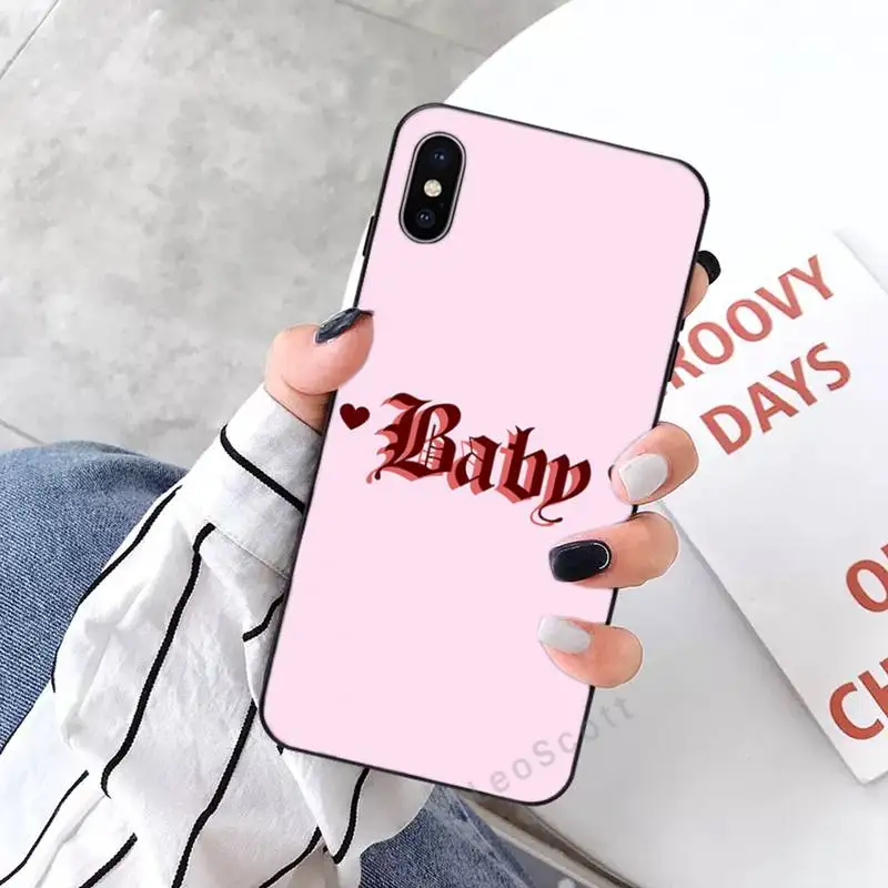 

BABY Babe pink pattern Luxury Phone Case coque funda for iPhone 11 12 pro XS MAX 8 7 6 6S Plus X 2020 XR Mini