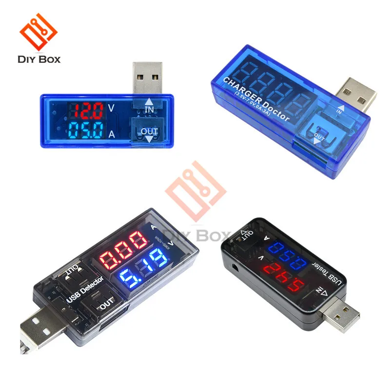 Светодиодный вольтметр с двойным usb-портом, амперметр, тестовый детектор, тестовый детектор er для автомобиля, мотоцикла, вольт, усилитель, детектор Doctor Meter Monitor