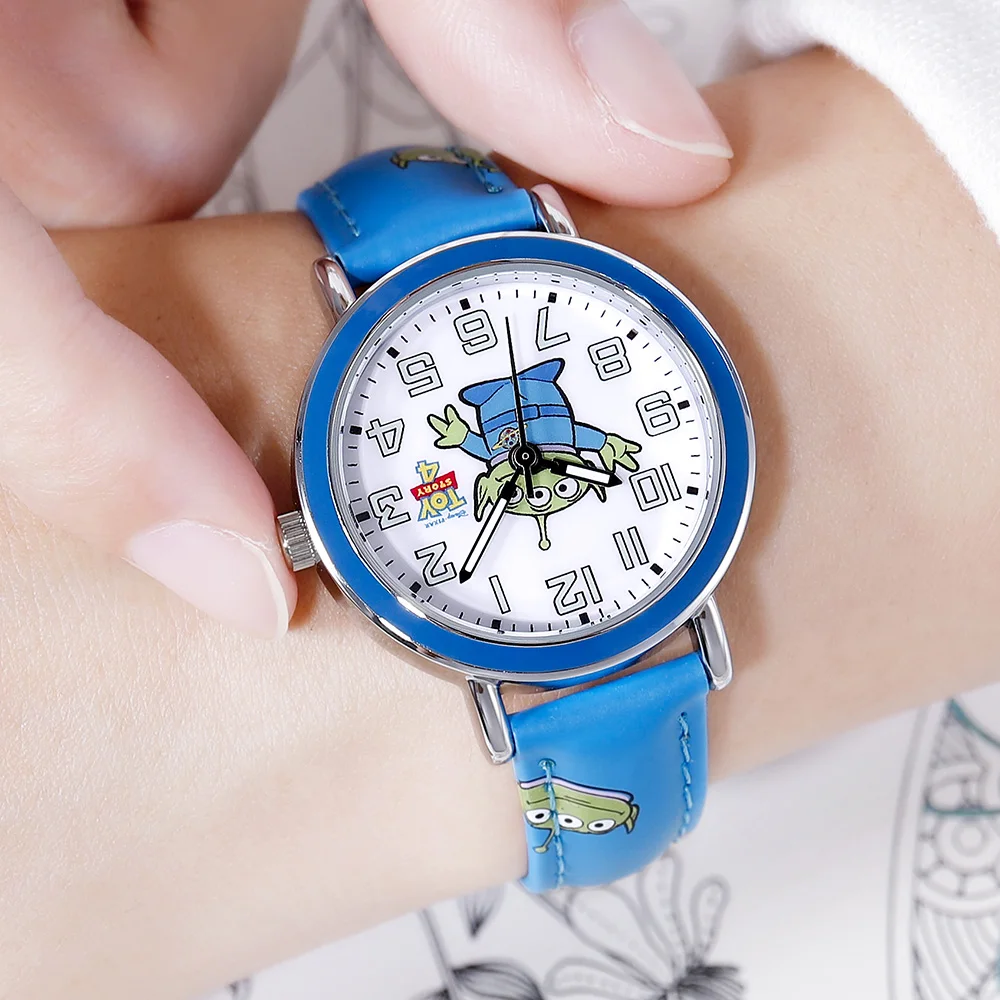 Disney оригинальная игрушка История PIXAR Woody Buzz Lightyear дети детство друг кварцевые часы PU Группа водонепроницаемые часы подарок для детей