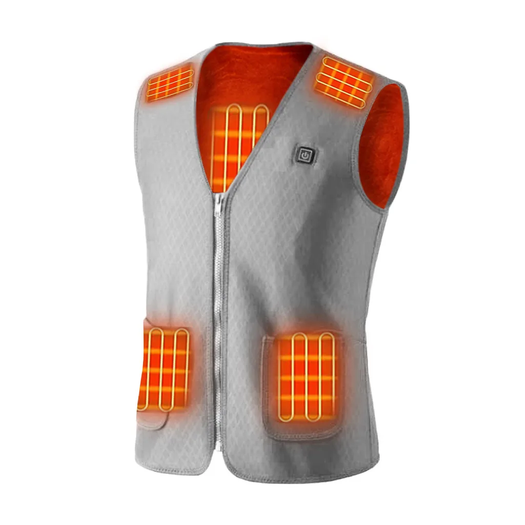 

Unisex Coat Outdoor For Riding Skiing Fishing Charging Via Heated Coat Vest Jackets Winter