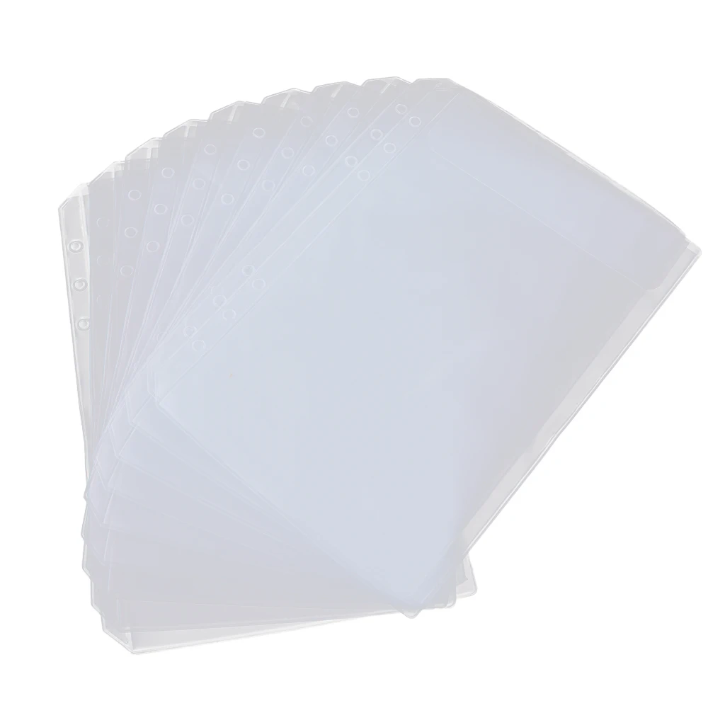

10x Binder Plastic Protector Sleeves Notebook Refills Cards Holder