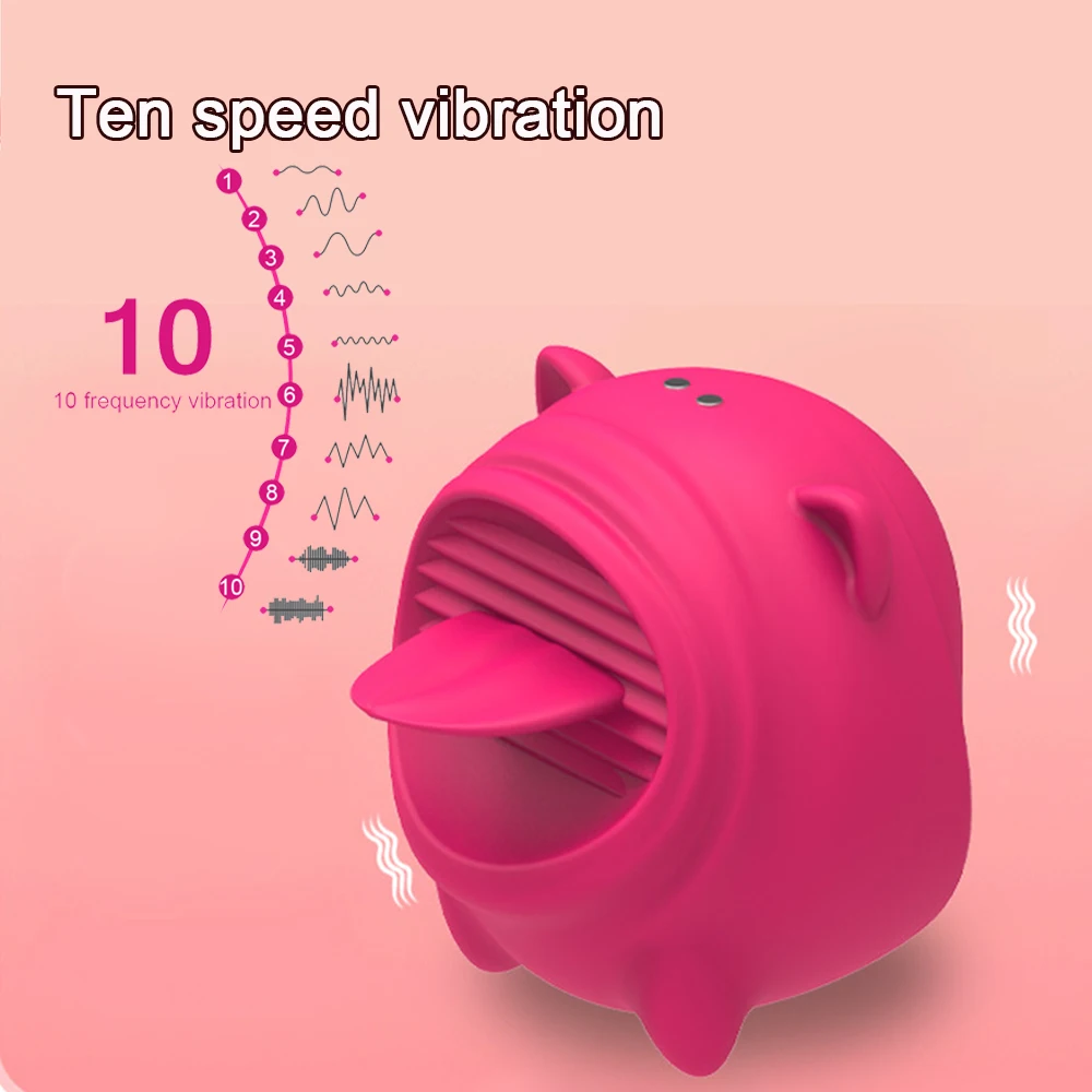 Вибратор язык лизание клитор влагалище стимулятор сосков массаж для взрослых