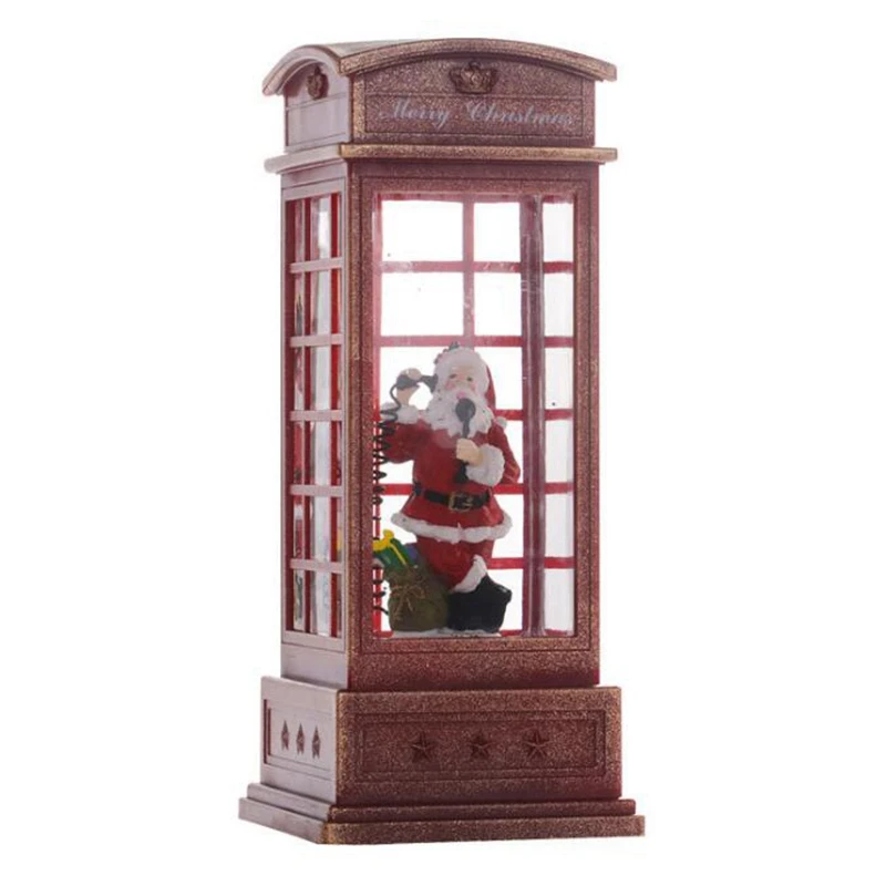 Освещенный Снежный шар Рождественский фонарь-музыкальный сверкающий водный