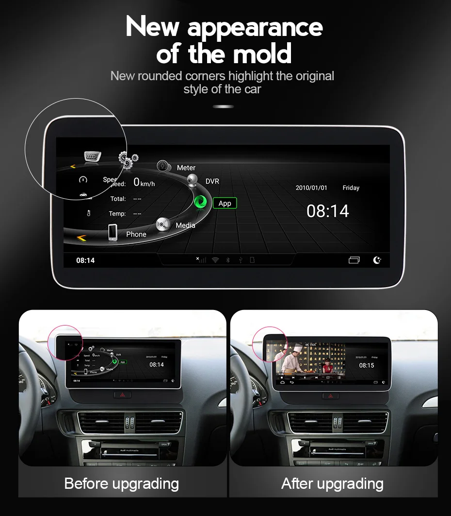 

Mekede 8+128G Android 10.0 head unit 4G in Dash Car gps Multimedia for Audi A4 A4L A5 2009-2016 Right hand driver with carplay