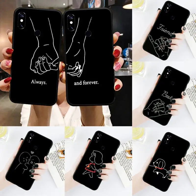 

Always And Forever Best Friends Phone Case For Xiaomi Redmi Note 4 4x 5 6 7 8 pro S2 PLUS 6A PRO