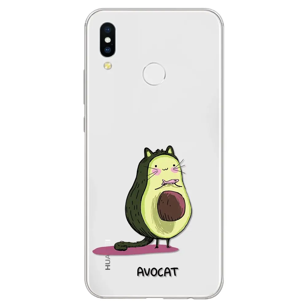 nyglongm Прозрачный мягкий чехол для телефона из ТПУ по huawei Honor 10i 20i 8X играть 3 9 10 Lite 7A Pro 8S 8C 8 вид 30 10 20 7X авокадо зеленый чехол Coque - Цвет: nyglongm