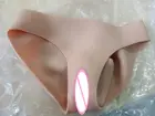 Влагалища трусы-боксеры Penetratable нижнее белье силиконовая искусственная вагина трусики Для мужчин для трансвеститов транссексуалов транссексуал Гафель мягкие соски