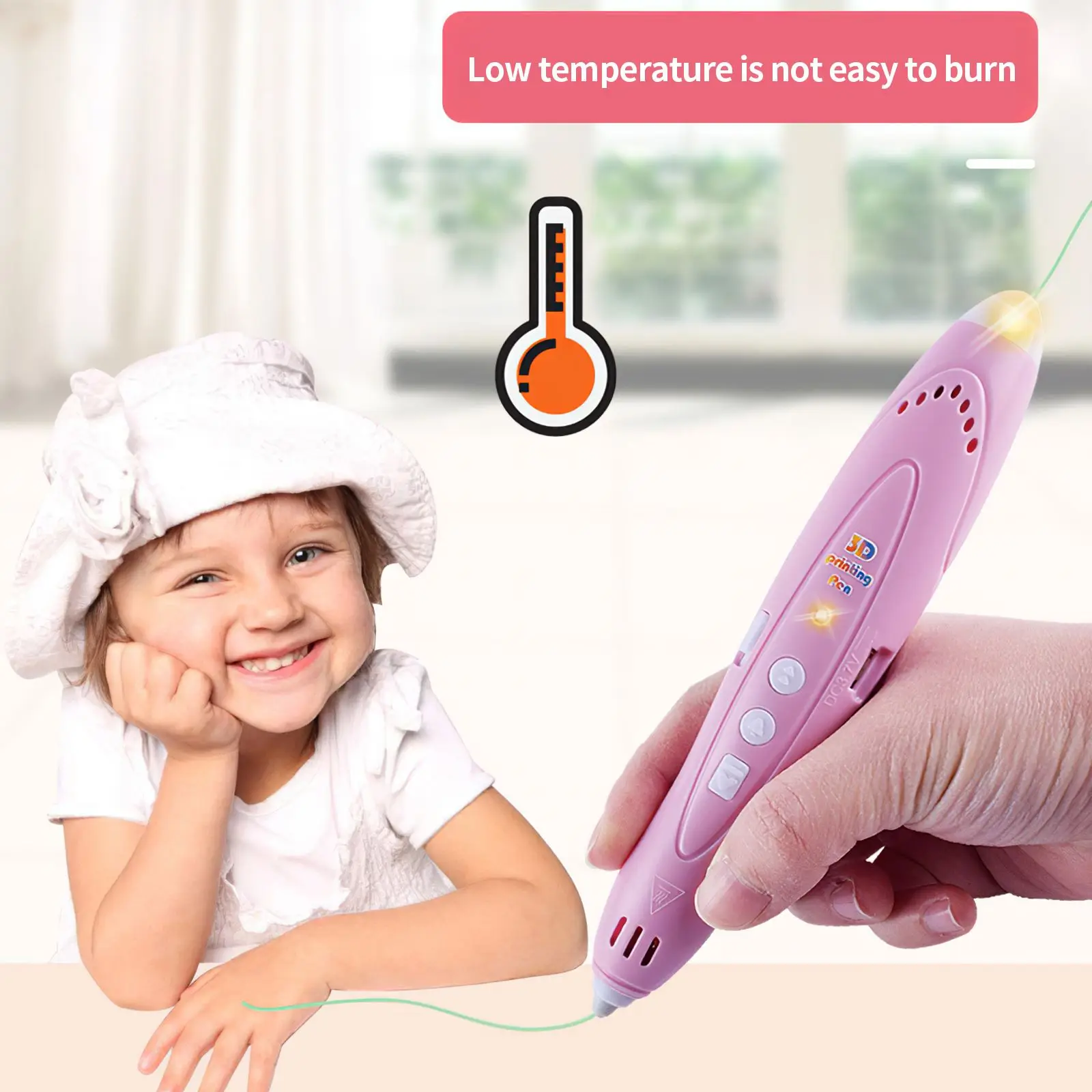 

Children Toys Painting Graffiti Creative Toys Three-generation 3D Printing Pen with Built-in 500MAH Lithium Battery