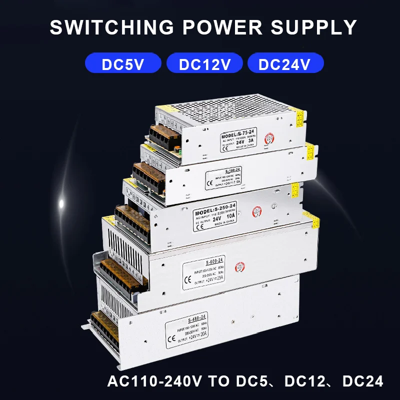 

Input AC110/220V Output 12V Switching Power Supply Light Transformer Power Supply Source Adapter For Led Strip