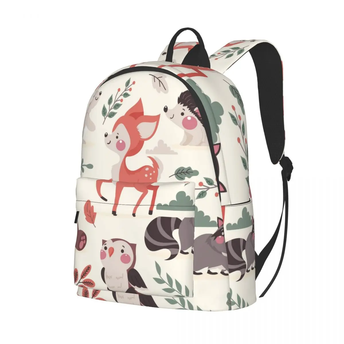 

Backpack Schoolbag for Teenager Girls Boys Autumn Forest Animals Bag Student Book Pack