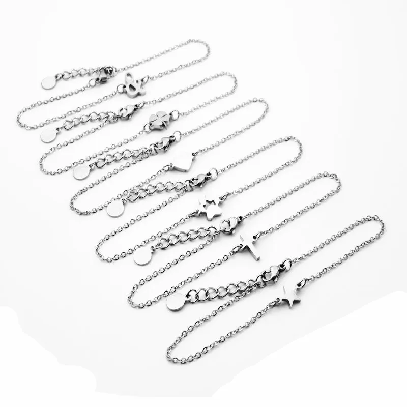 Женский браслет из нержавеющей стали с крестом|Браслеты шармами| |