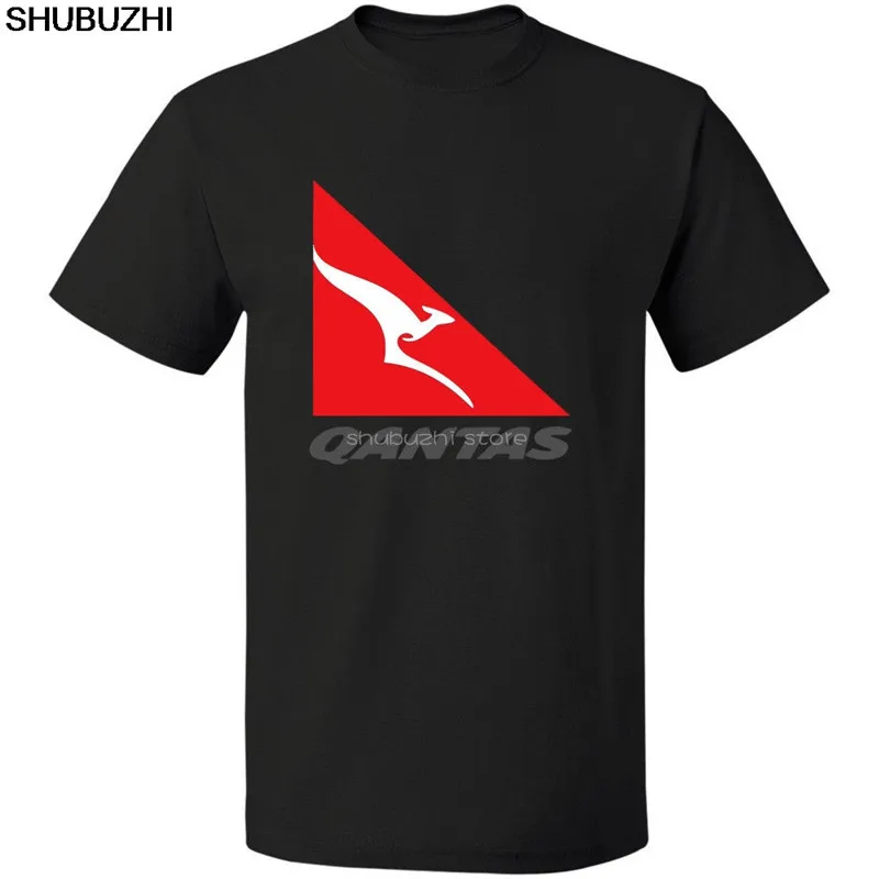 Футболка Qantas с логотипом самолета бесплатная доставка 100% хлопок Мужская