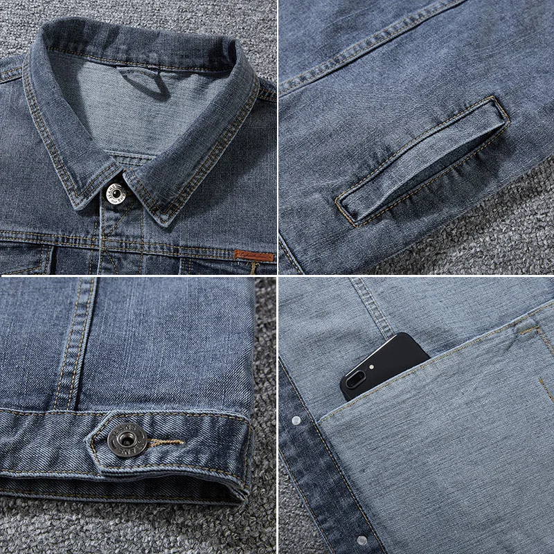 Жилет мужской джинсовый для молодых людей Приталенный жилет из денима Джинсовая