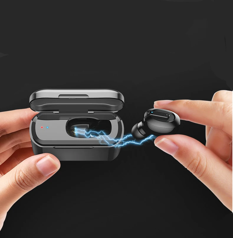 Мини Tws наушники Bluetooth 5,0 наушники перезаряжаемая гарнитура Blutooth Беспроводные наушники с зарядным устройством светодиодный дисплей Handfree