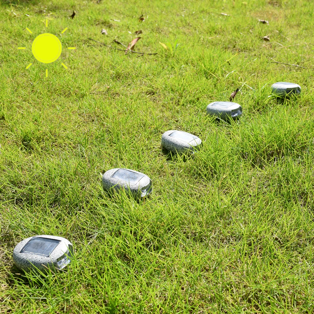 Солнечный садовый светильник Открытый Светодиодный Lmitate камень для украшения