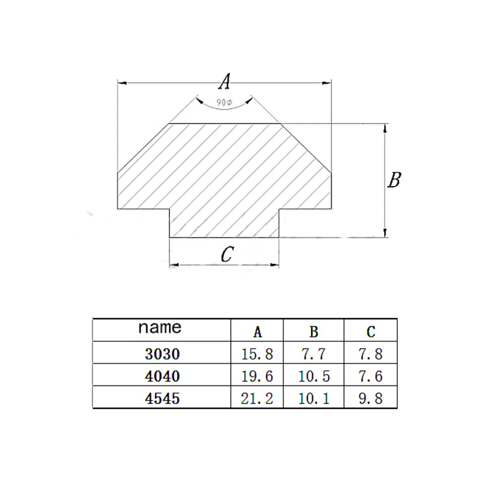 

4pcs/set Aluminium Extrusion Profile Straight Joint Inside Connector 200mm 300mm 400mm 500mm 600 800mm 4040 EU Aluminum Profile