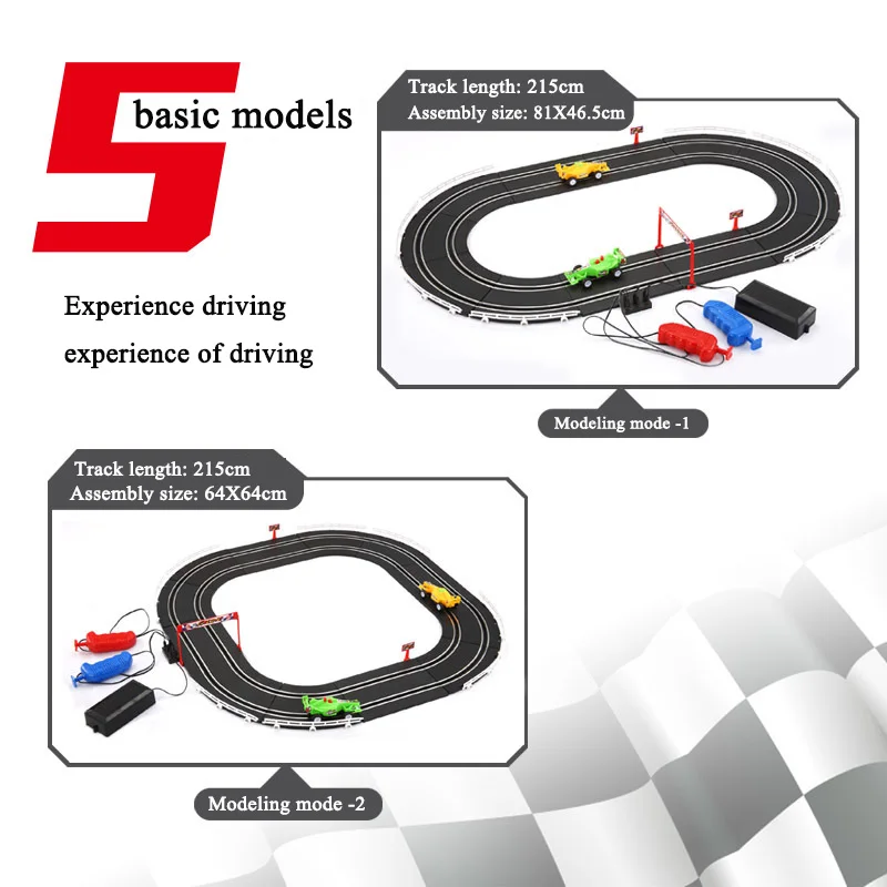 Electric Autorama Racing Track Railway Toys Suit High-speed Circuit Voiture Double Rail Car Slot Hand-cranked Toy For Boy | Игрушки и