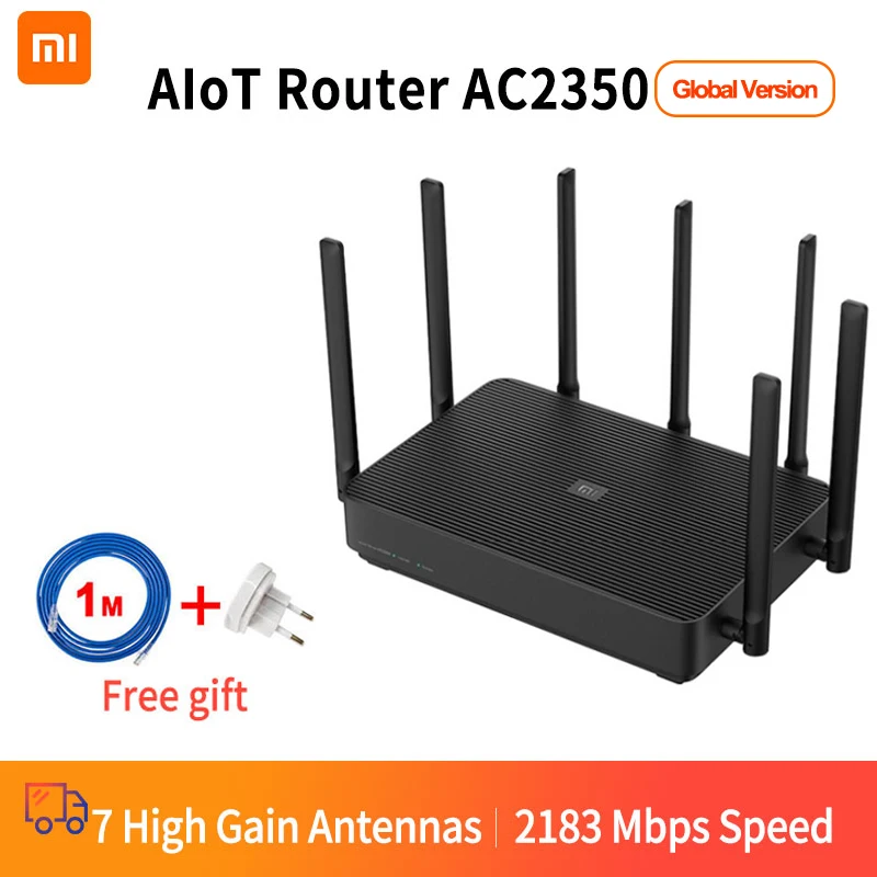 Xiaomi Mi AIoT Router AC2350 Gigabit 2183Mbps 128MB Dual-Band WiFi Wireless Router Wifi Repeater With 7 High Gain Antennas Wider