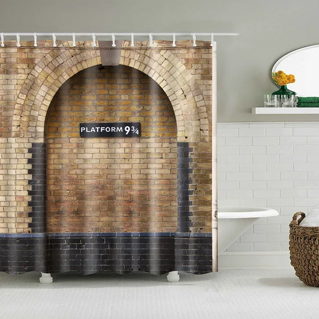 Настенный душ Шторы занавеска для ванной с геометрическим рисунком Ванная