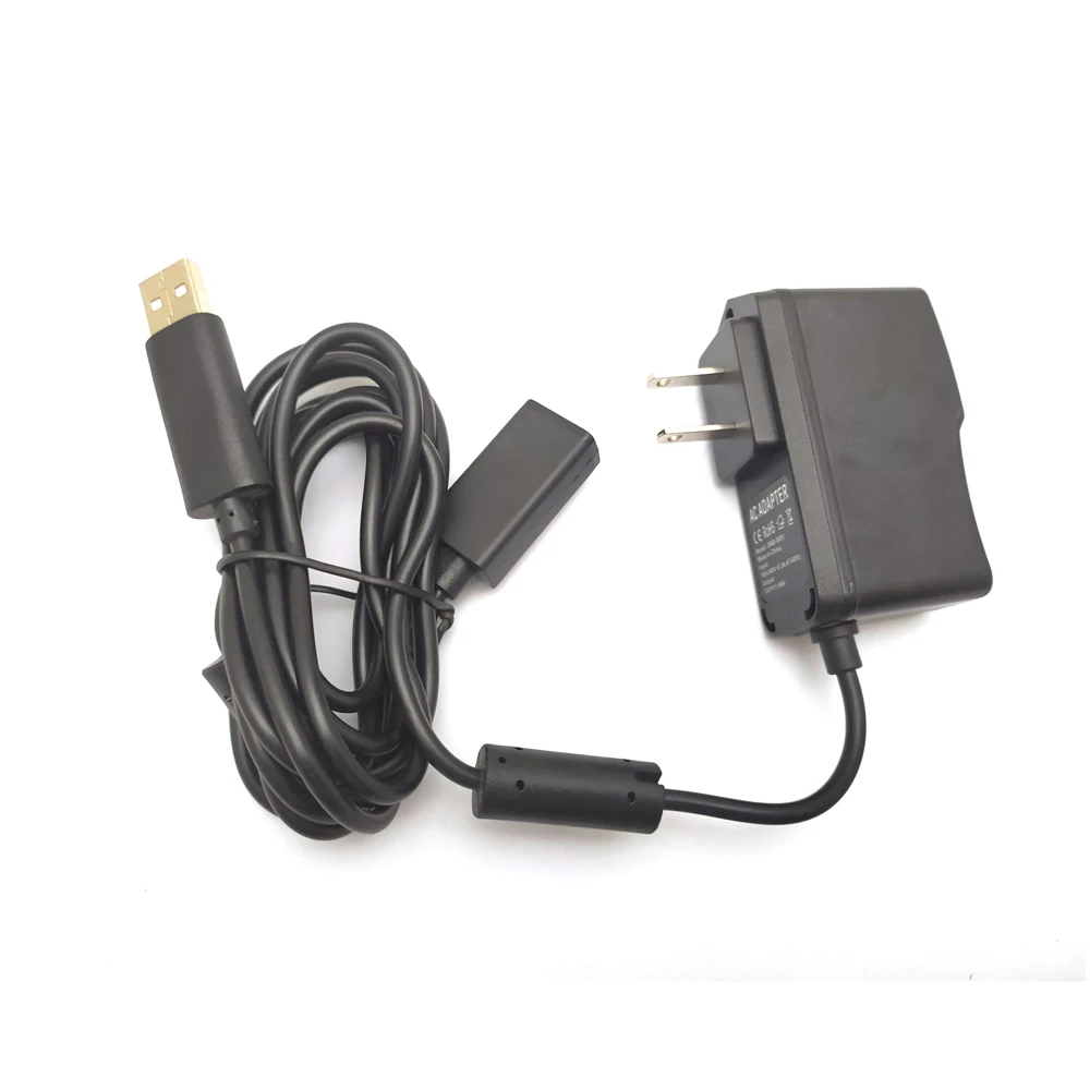 

20PCS US USB AC Adapter Power Supply with USB Charging Cable For Xbox 360 For XBOX360 Kinect Sensor