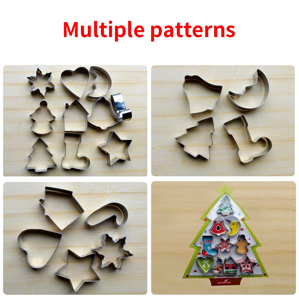 10 шт. рождественское печенье формочка из нержавеющей стали резак конфеты плесень