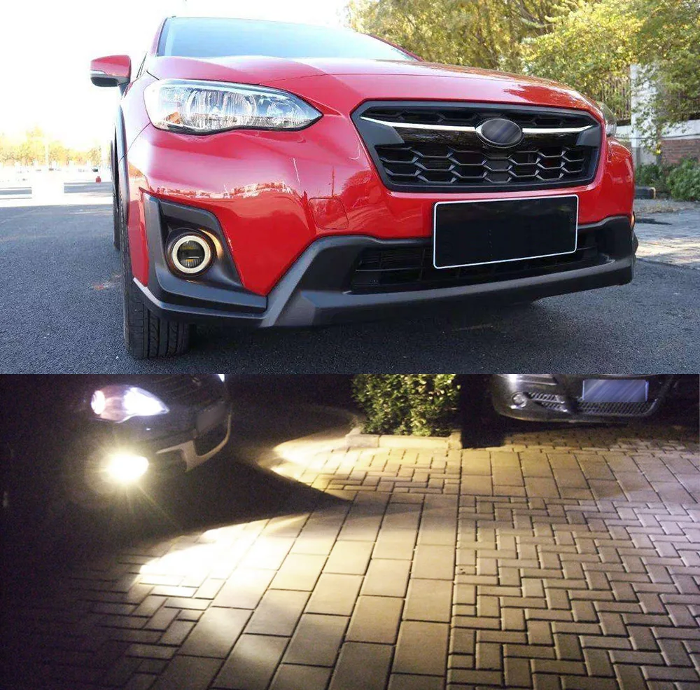 Cawanerl для Mitsubishi ASX 2013 автомобильный 3000лм светодиодный противотуманный светильник, дневные ходовые огни DRL Angel Eye Bulb H11 12V аксессуары