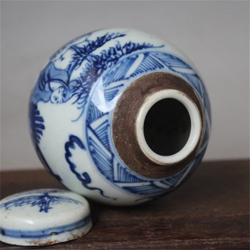 Сине-белый фарфор консервированный античный украшения. | Дом и сад