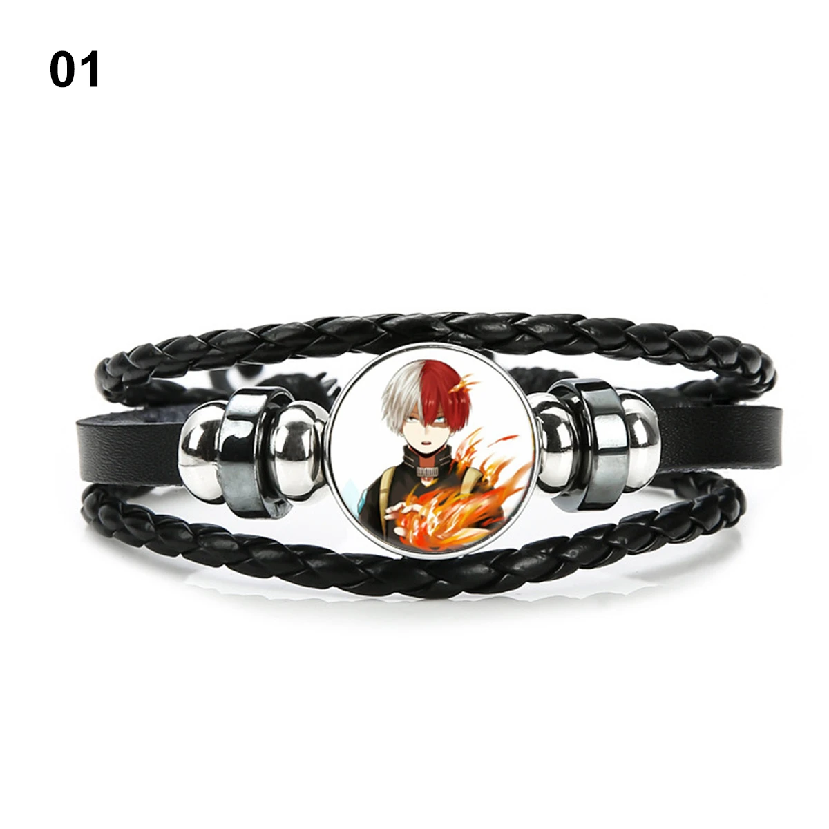 Браслет унисекс из искусственной кожи аниме с шармами Моя геройская Академия