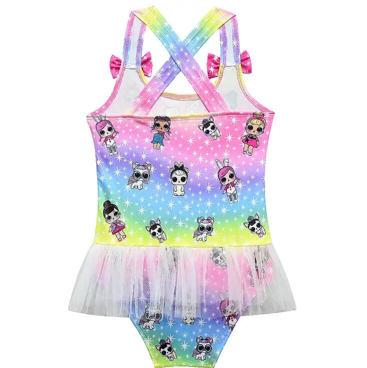 Л. О. Сюрприз! Детский слитный купальник мультяшное бикини радужная пляжная