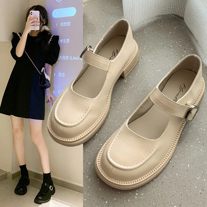 

Fashion Designer Women Shoes Buckle Strap Mary Jane Girls Shoes Female Ladies Lolita Shoe Bombas Sapatos Femininos Shallow Pumps