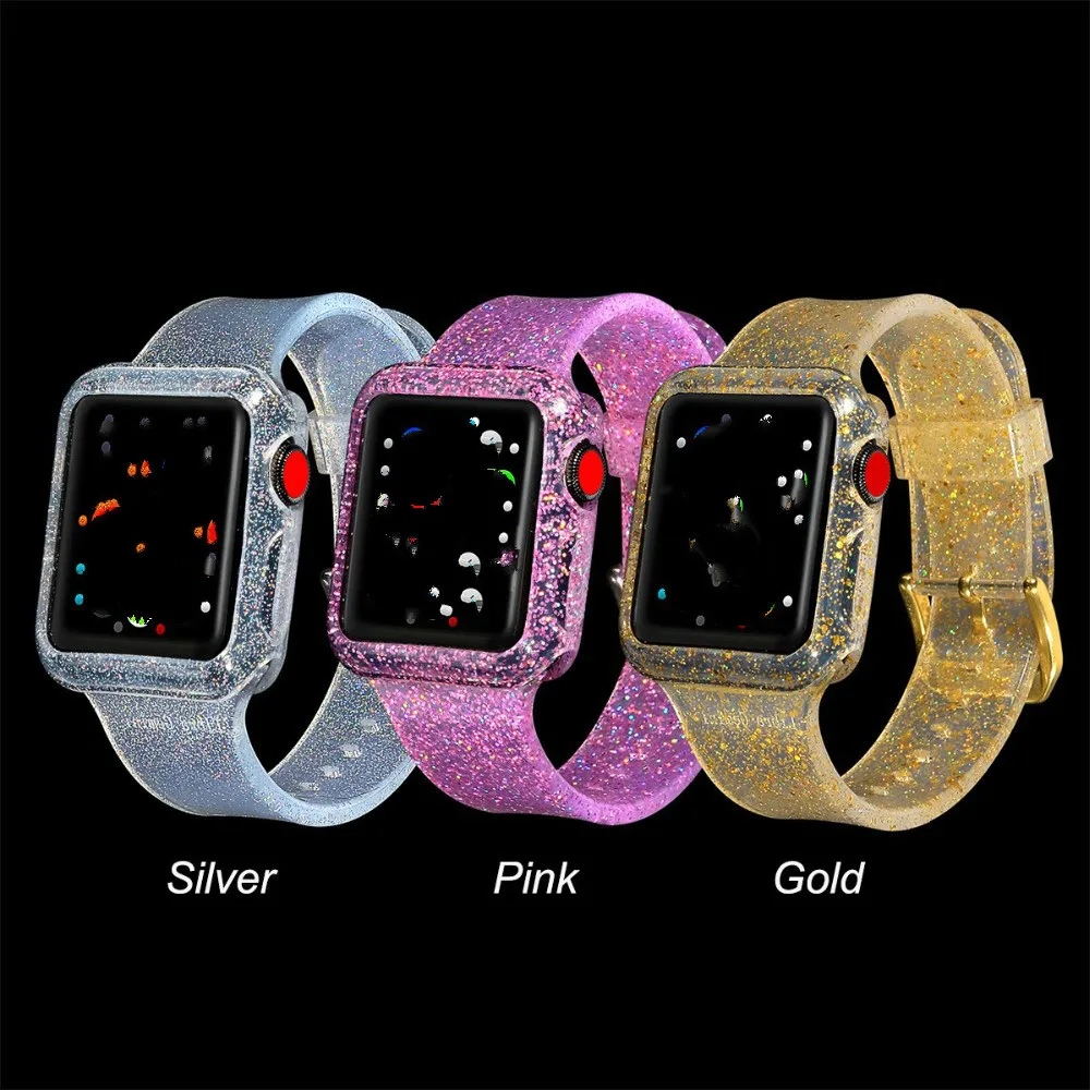 Спортивная мягкая силиконовая лента для браслетов Apple Watch 42 мм серии 4 3/2/1 Сменный