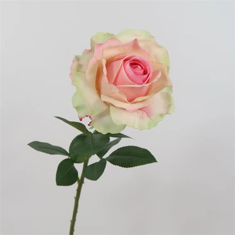 

High Quality Rose Flower Real Touch Moisturizing single Large Artificial Roses Wedding Floral Arrangement Decoration Fake Flower