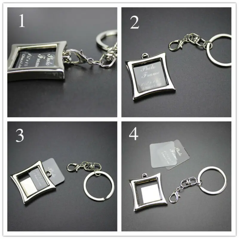 Fashion Novelty DIY Insert Photo Picture Key Chain Frame Keyring Keychain LOVE Gifts Metal Zinc Alloy Accessories | Украшения и