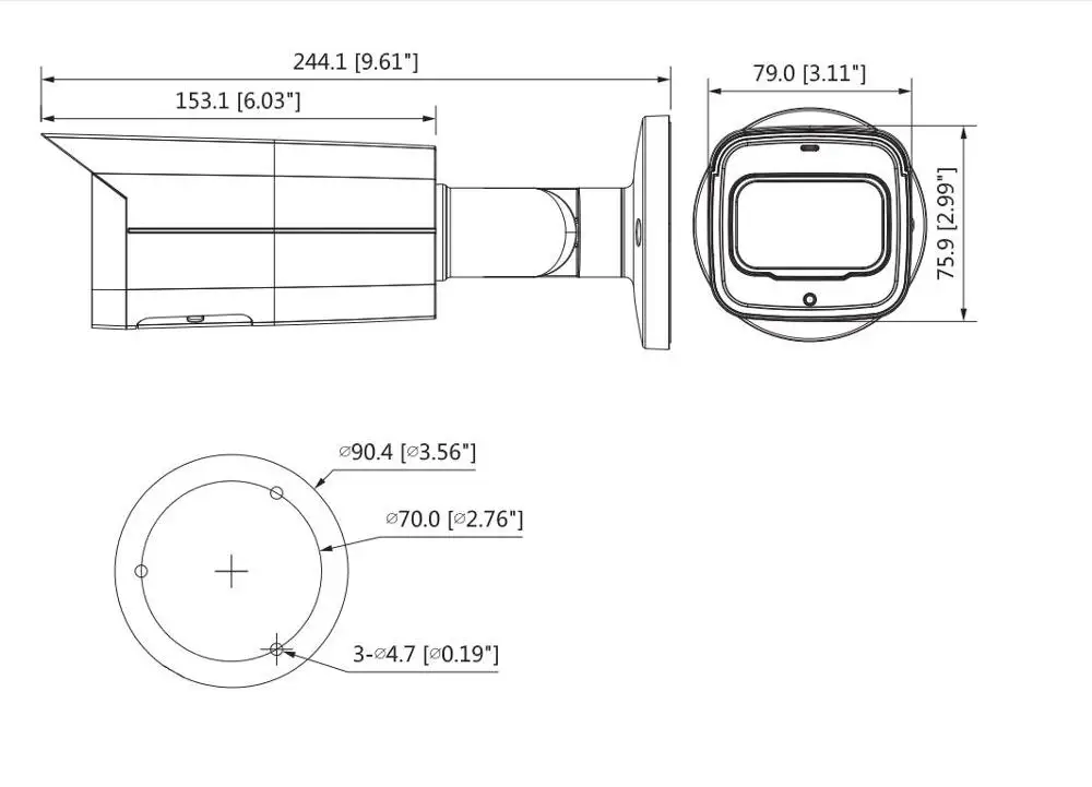 Dahua ip-камера IPC-HFW5541T-S 5MP WDR IR Bullet AI сетевая камера с поддержкой POE | Безопасность и