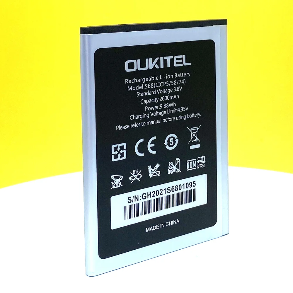 new original 2600mah battery for oukitel s68 c16 pro mobile phone replacement tracking number free global shipping
