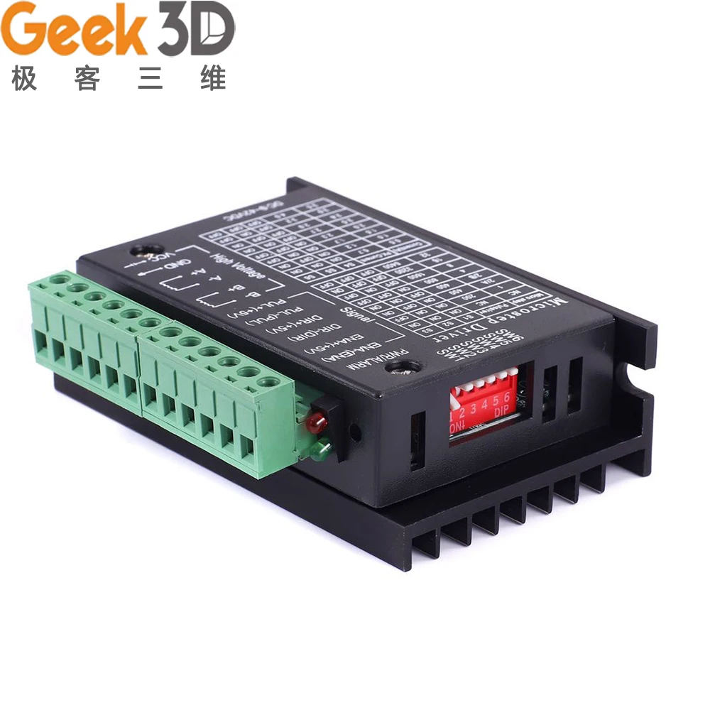 TB6600 Драйвер шагового двигателя Nema 23 34 42/57/86 Nema17 32 сегмент 4A 42VDC оси Cnc маршрутизатор