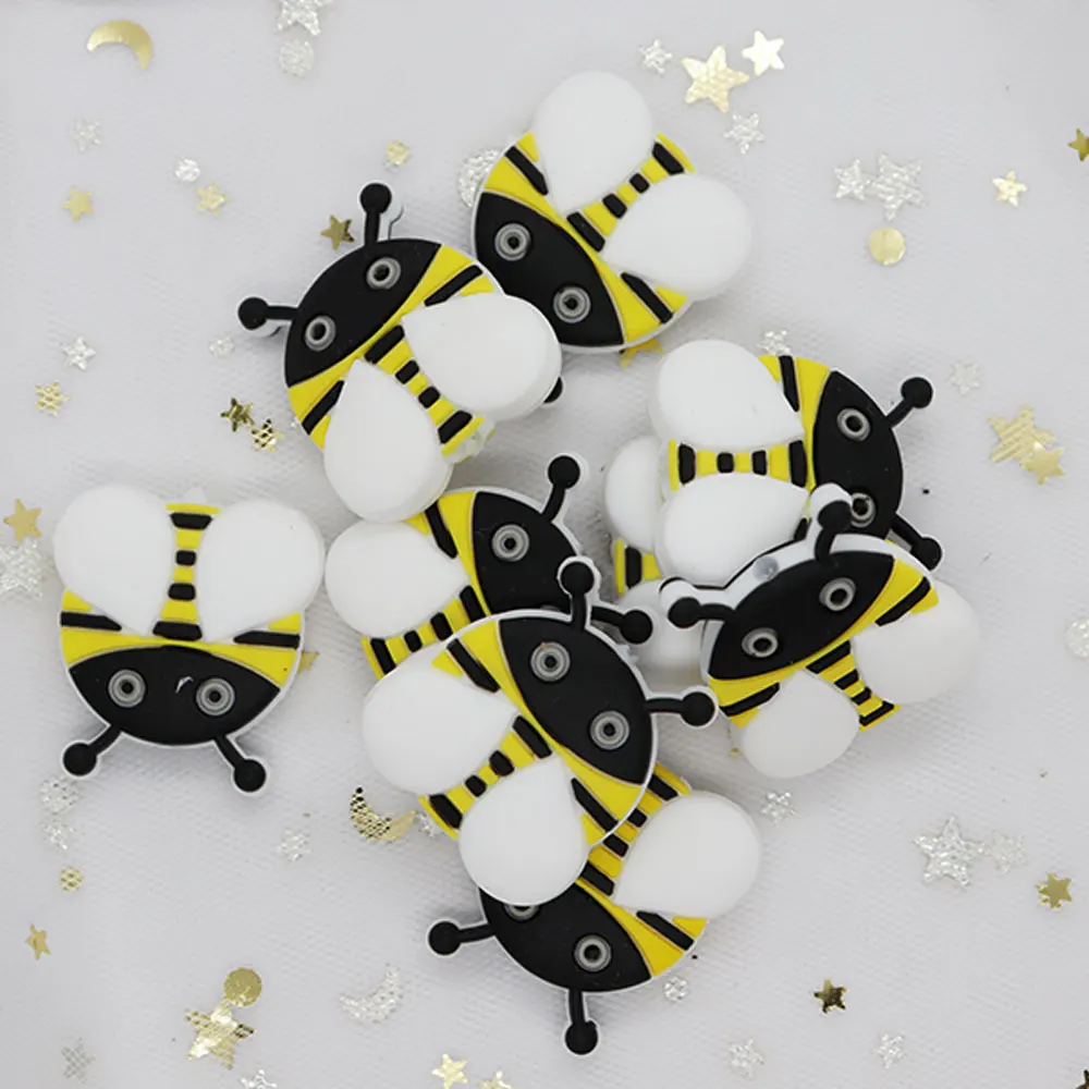 5 шт. силиконовые бусины Honeybee 2 8 см Прорезыватели для зубов игрушки Perle