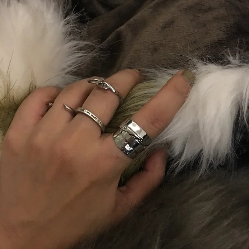 Элегантное открытое регулируемое кольцо неправильной формы для мужчин и женщин