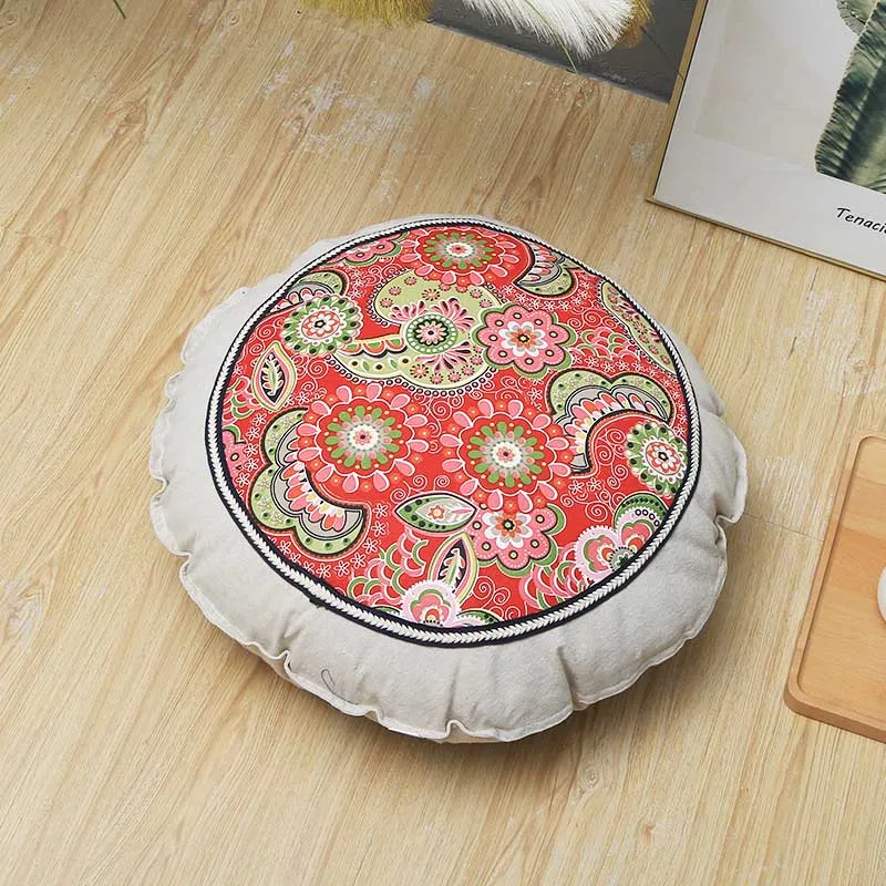 016 Винтажная утолщенная большая подушка для стула, Кухонное кресло, круглая Съемная Автомобильная подушка для сиденья, напольный татами, декоративные подушки для дома - Цвет: 016