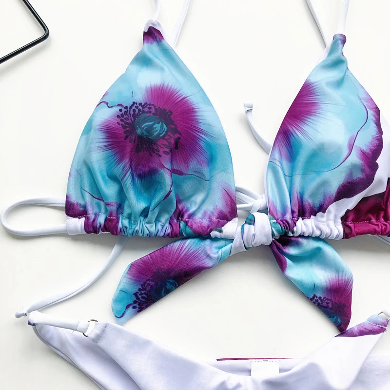 

Sexy Print Bikini 2020 Mujer New Swimwear Women Swimsuit Beach Bathing Suit Thong Micro Bikinis Set Monokini Brazilian Biquini