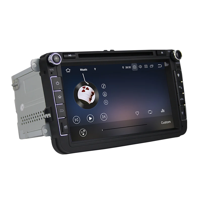 2 din Android 10 Восьмиядерный 4 Гб 64 ГБ Автомобильный DVD для VW Passat CC Polo GOLF 5 6 Touran EOS T5 Sharan