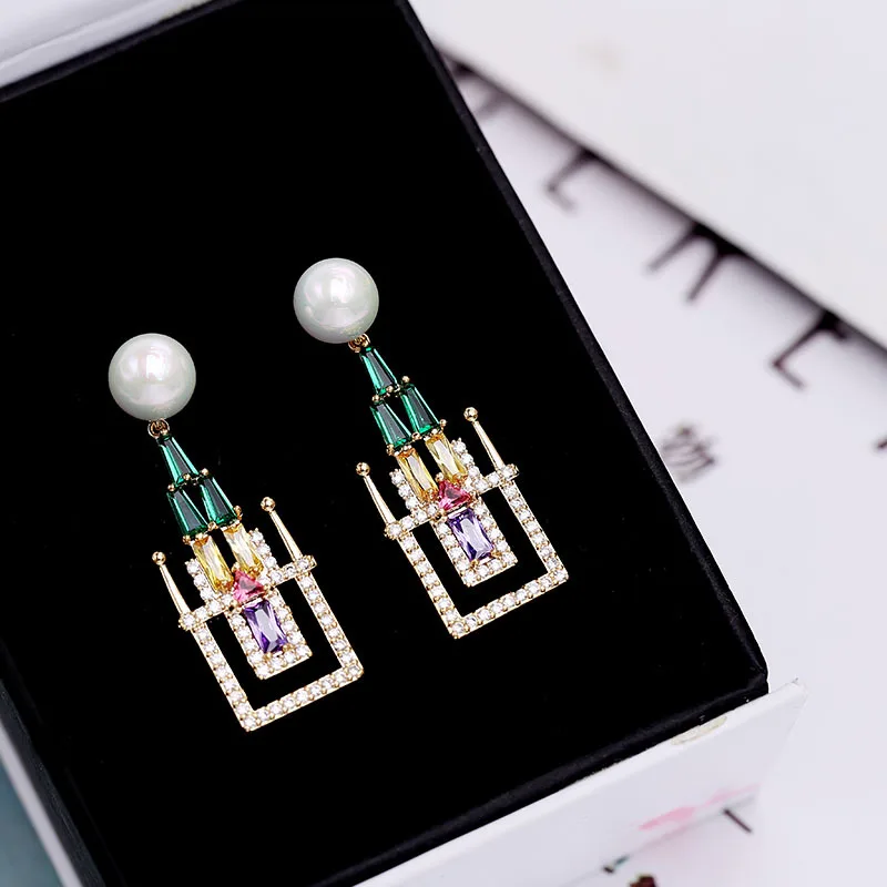 Missvikki роскошный сказочный замок имитация жемчуга полностью покрытые фианитом