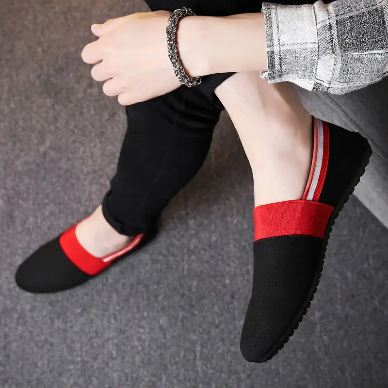 Мужские модные коричневые дышащие слипоны Cresfimix стильные удобные серые