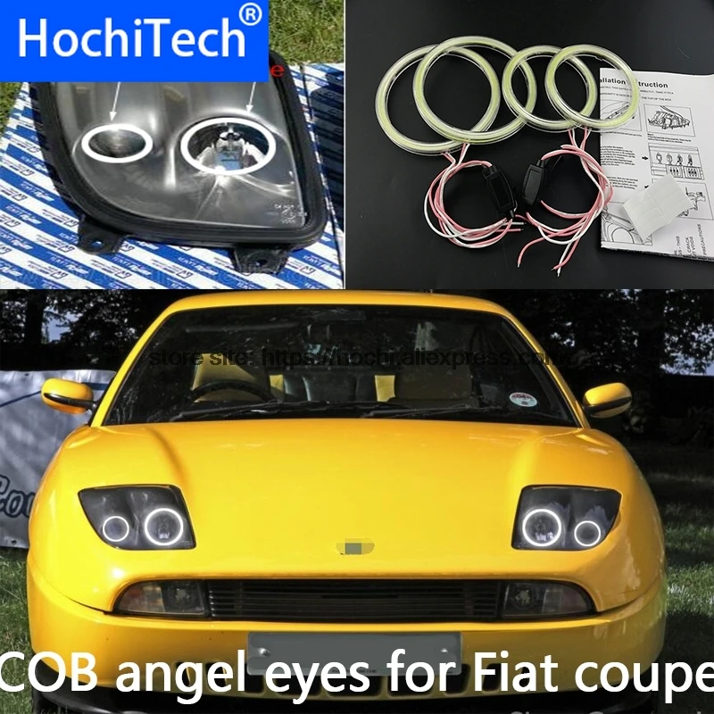 Высокое качество COB светодиодный светильник Белый Halo Cob Led Angel Eyes Ring Error Free для Fiat