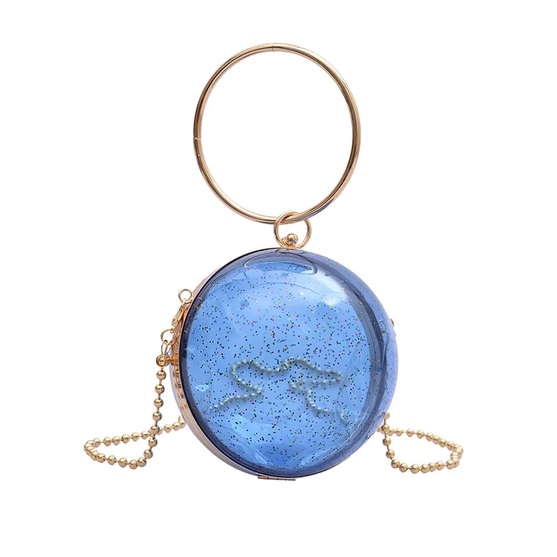 

Женская круглая сумка, прозрачная сумка-мессенджер, сумки через плечо с акриловой цепочкой, круглые сумки-тоуты карамельных цветов, кошелек...