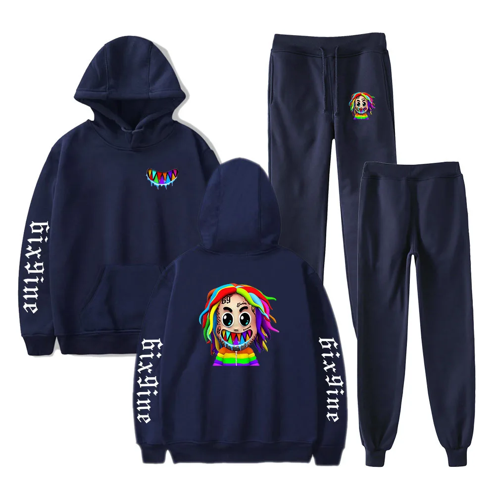 

2020 Hot Sale Junior Volleyball! Two-piece Pullover + Sweatpants Men's and Women's Casual Suit Autumn Anime Print Hoodie Clothes