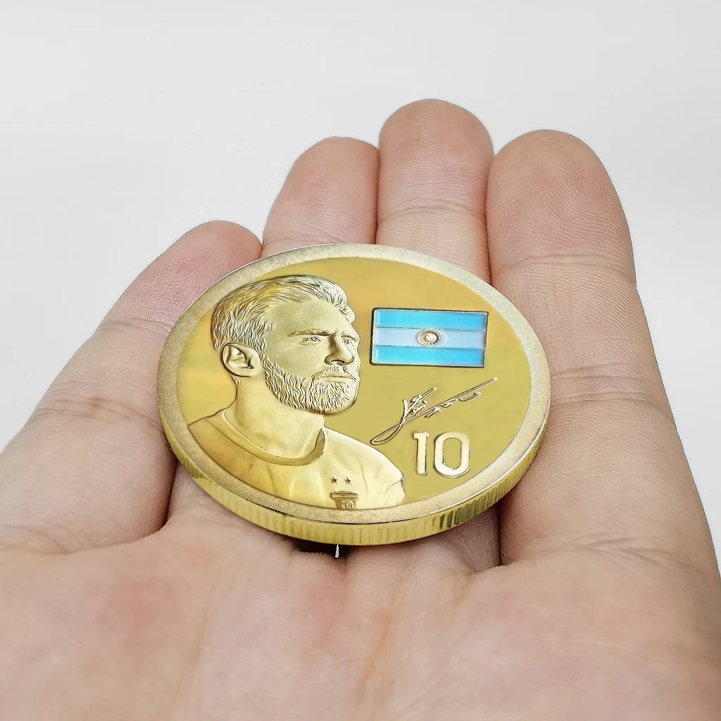 

Commemorative coin Argentine football superstar Messi Commemorative coin European Golden Boot No. 10