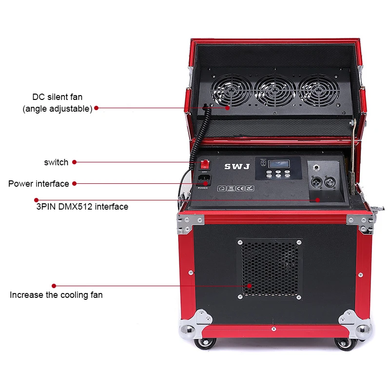 

Double Fog Machine Wedding Props Stage Light Mist Machine Bar Special Effects Smoke Low Fuel Consumption Dry Ice Smoke Machine